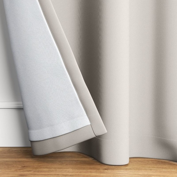 threshold linen aruba gray blackout curtain 50"W x 84"L - Picture 3 of 10